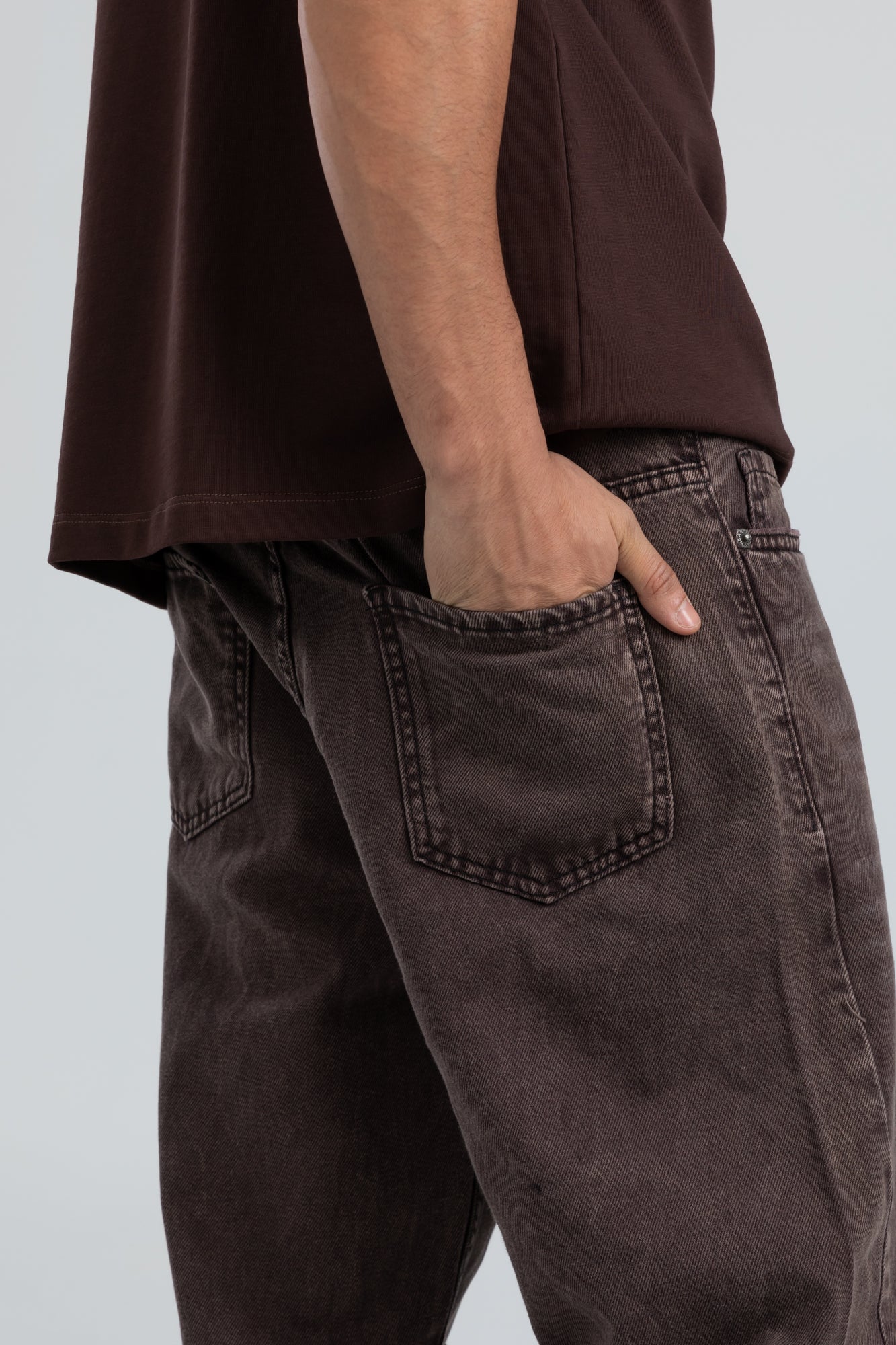 brown jeans pant - 1526