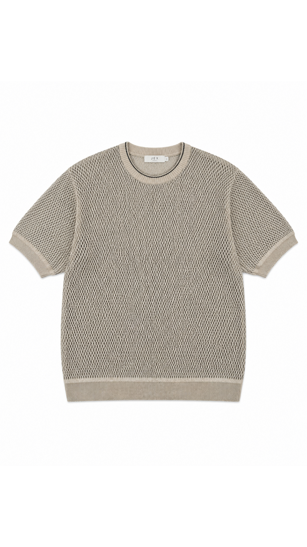 Open-Knit Textured Sweater Tee