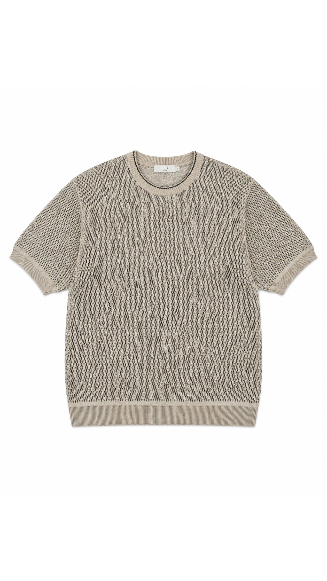 Open-Knit Textured Sweater Tee