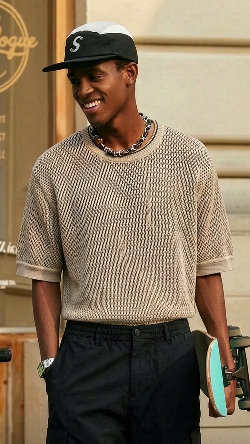 BASIC REGULAR FIT KNIT T-SHIRT (3 For 1499)