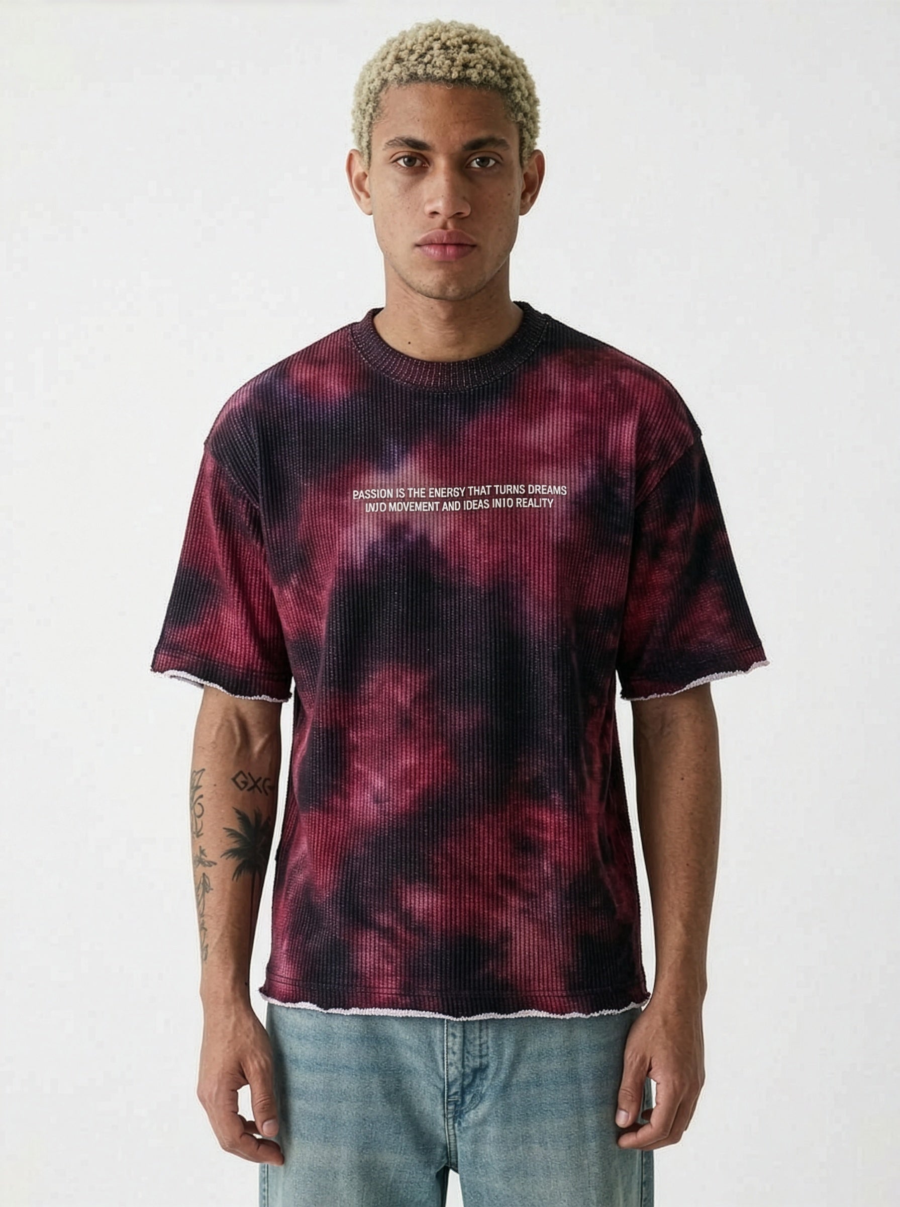 PASSION Tie-Dye Ribbed T-Shirt