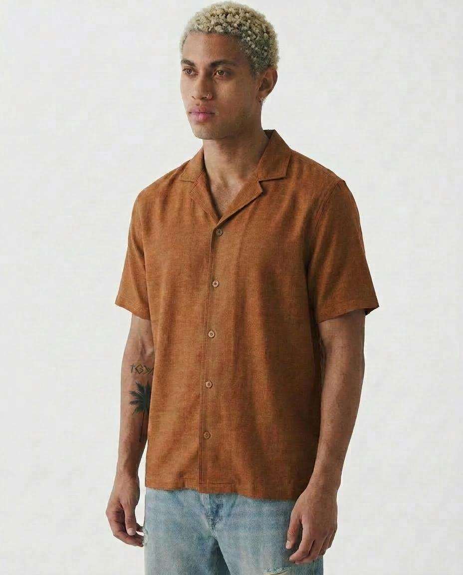 LINEN BLEND cropped FIT SHIRT (3 For 999)