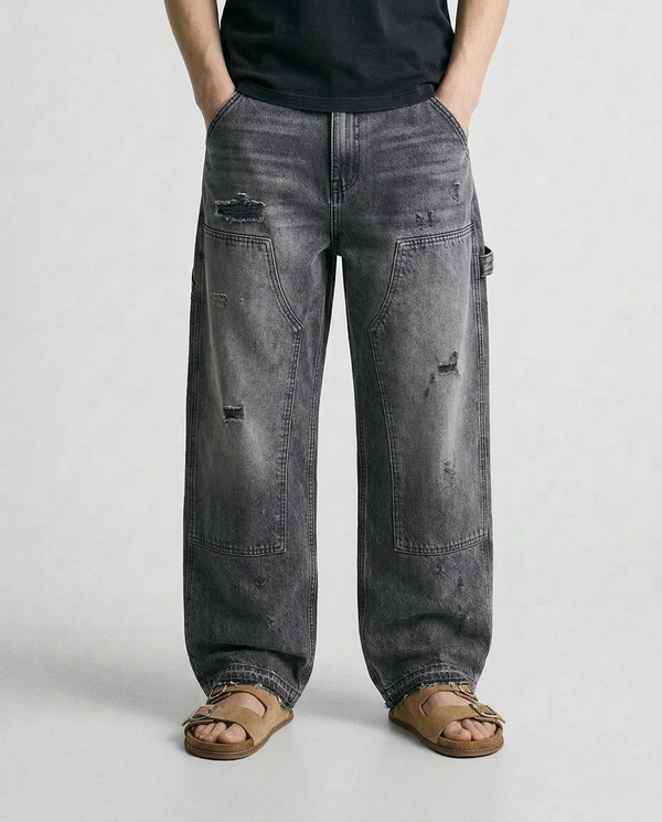 RELAXED FIT CARPENTER POCKET JEANS