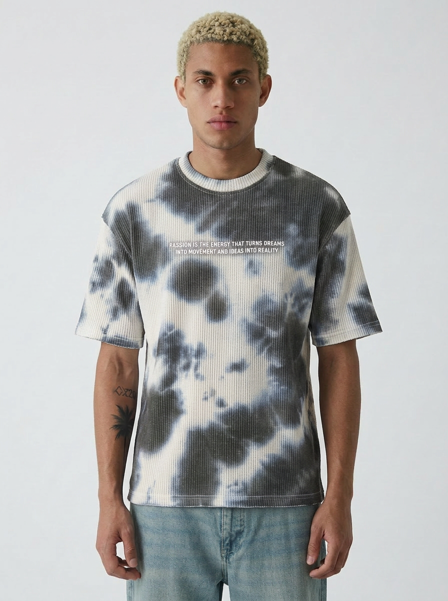 PASSION Tie-Dye Ribbed T-Shirt