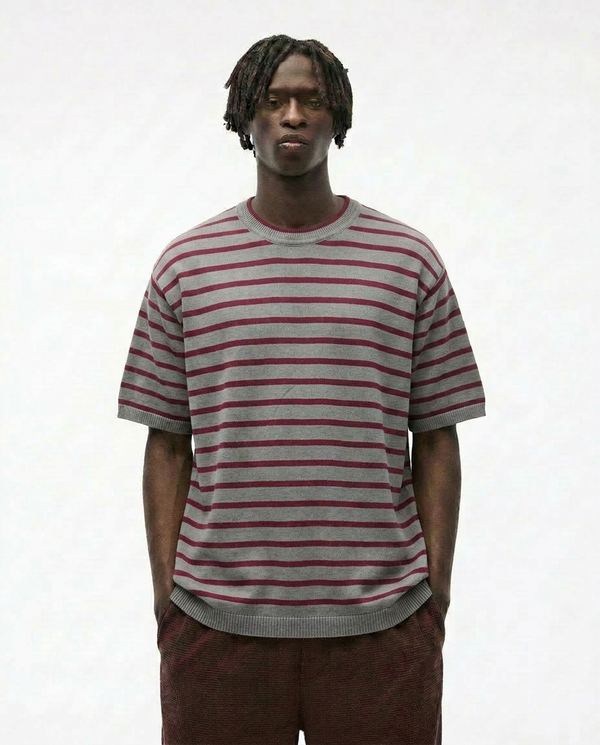 Striped Knit T-Shirt