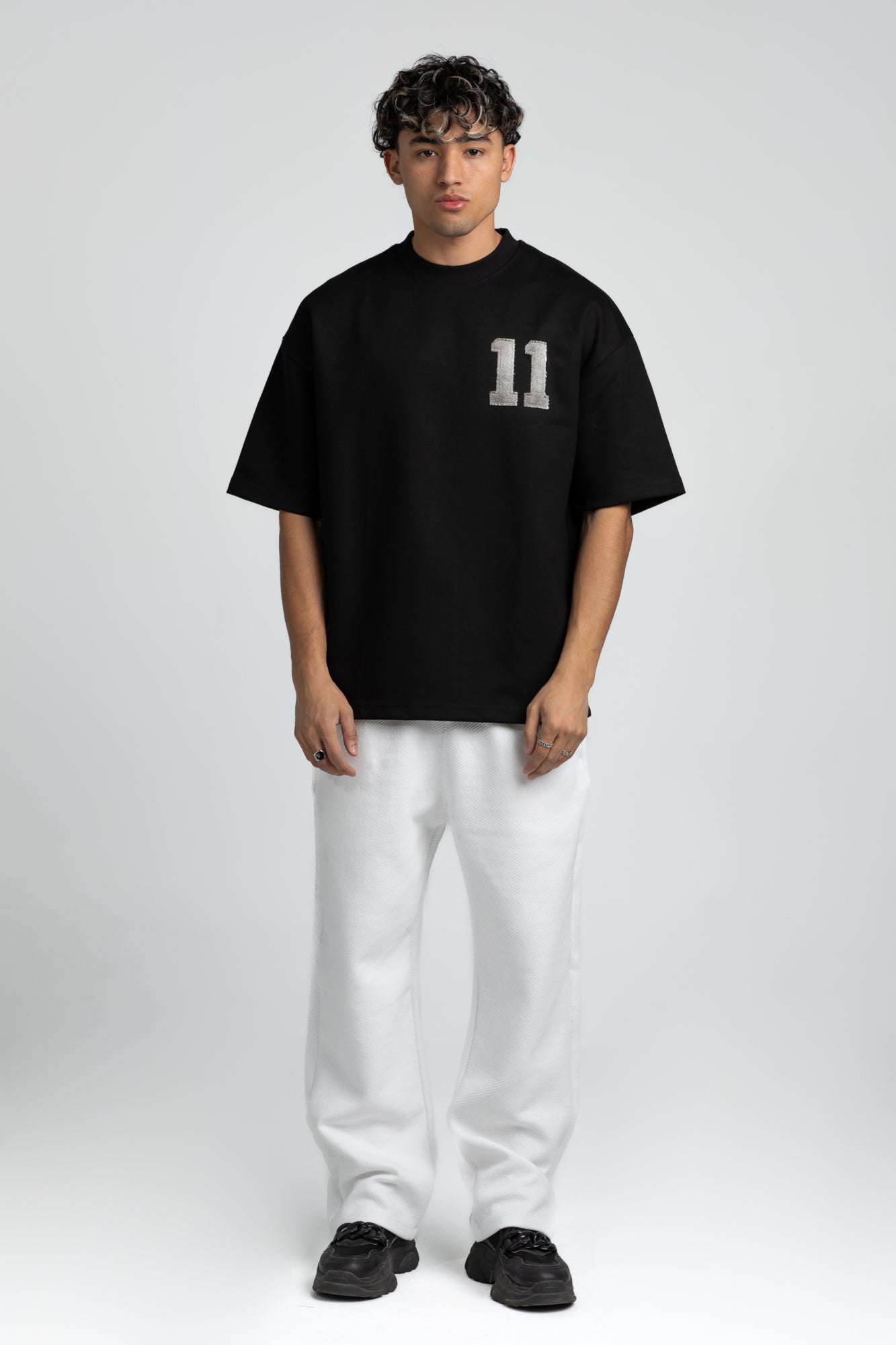 over size printed t-shirt - 7610