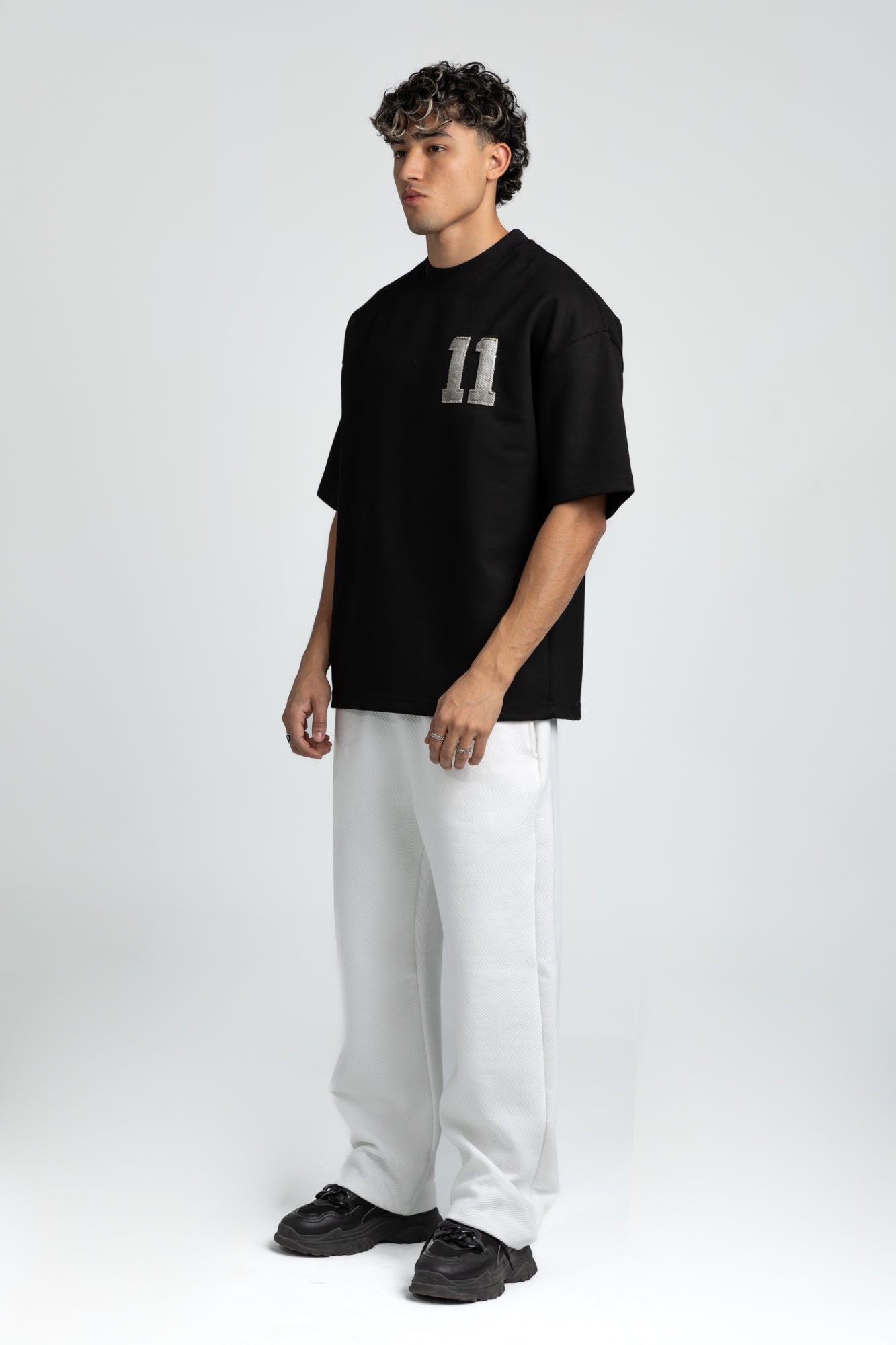 over size printed t-shirt - 7610