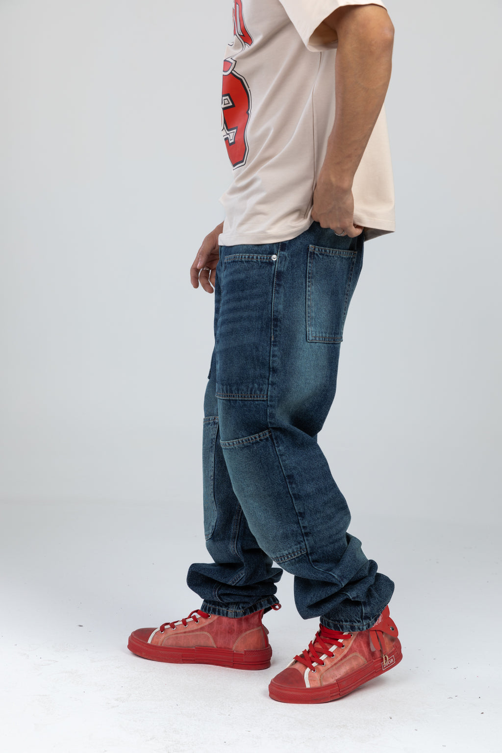 regular fit cargo jeans - 1529