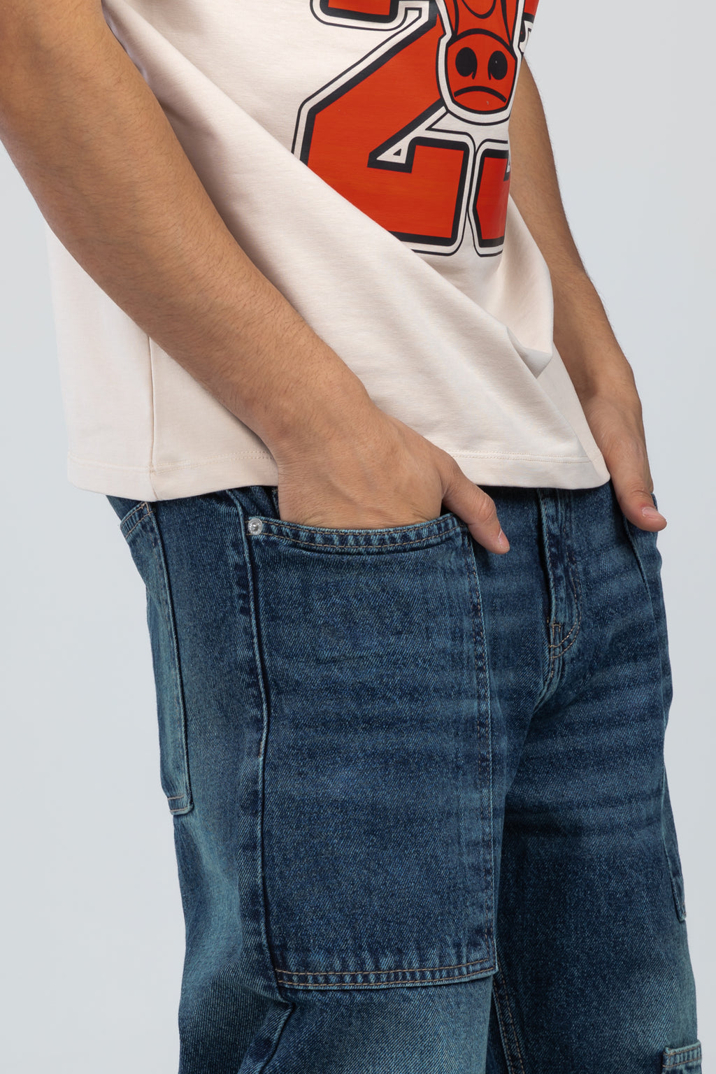 regular fit cargo jeans - 1529