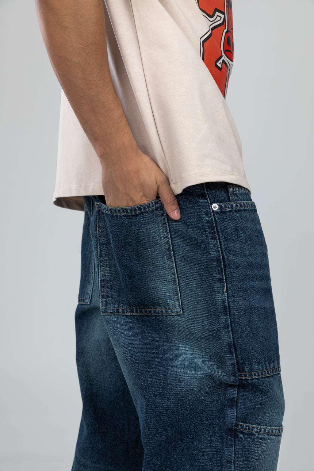 regular fit cargo jeans - 1529