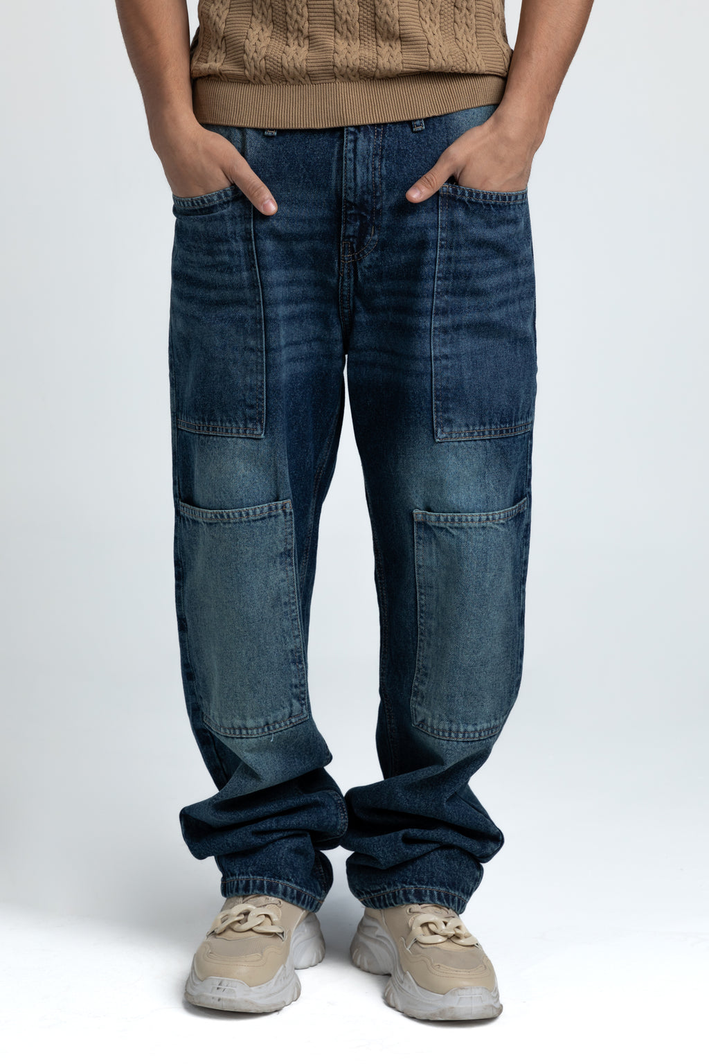 regular fit cargo jeans - 1529
