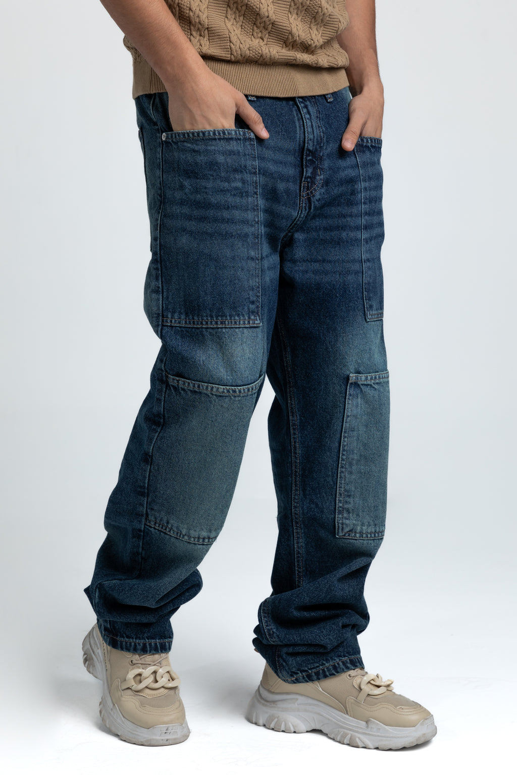 regular fit cargo jeans - 1529